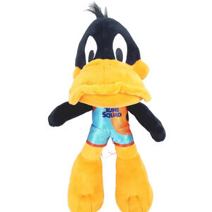 Space Jam Tune Squad Daffey Duck Plush Boy's 11" Black/Orange Toy Stuffed Animal